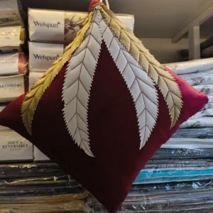 embroidery Leaf Cushion Cover